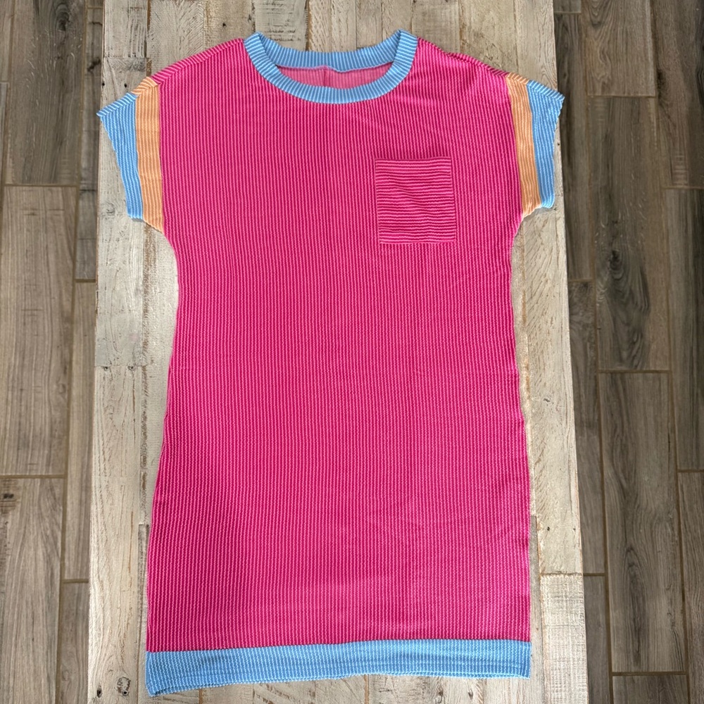 Colorful Ribbed Dress
